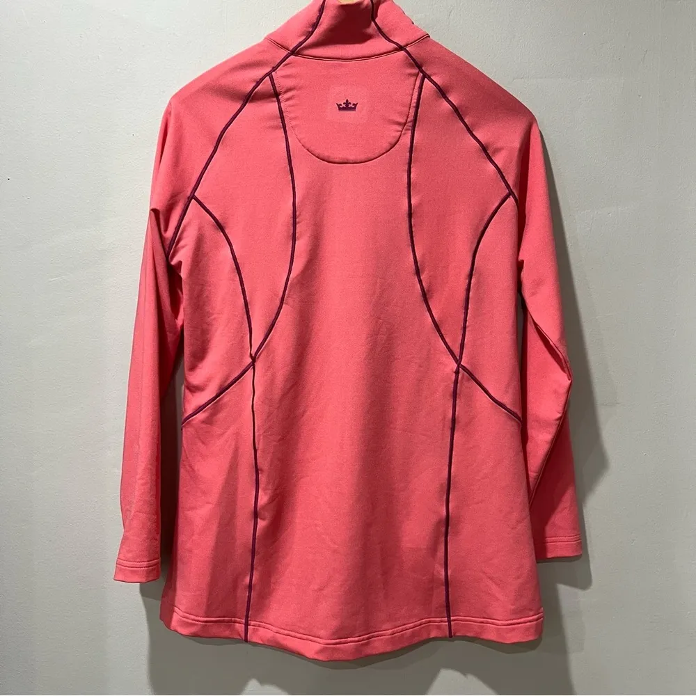 Peter Millar jacket size medium womens Pink pull over half zip golf jacket. - Image 2