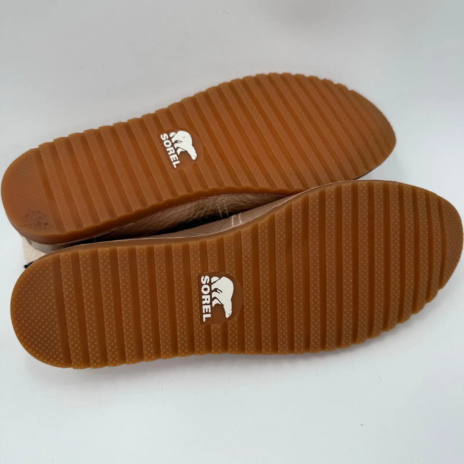 Sorel Ella Shoes Size 7 NWT Waterproof Slip On Rose Gold Leather Metallic Flats - Image 13