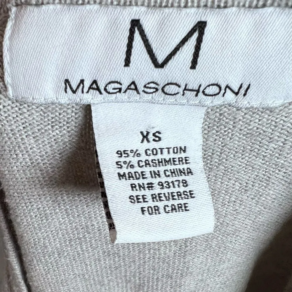 gray vneck cotton cashmere blend sweater top size XS - Image 3