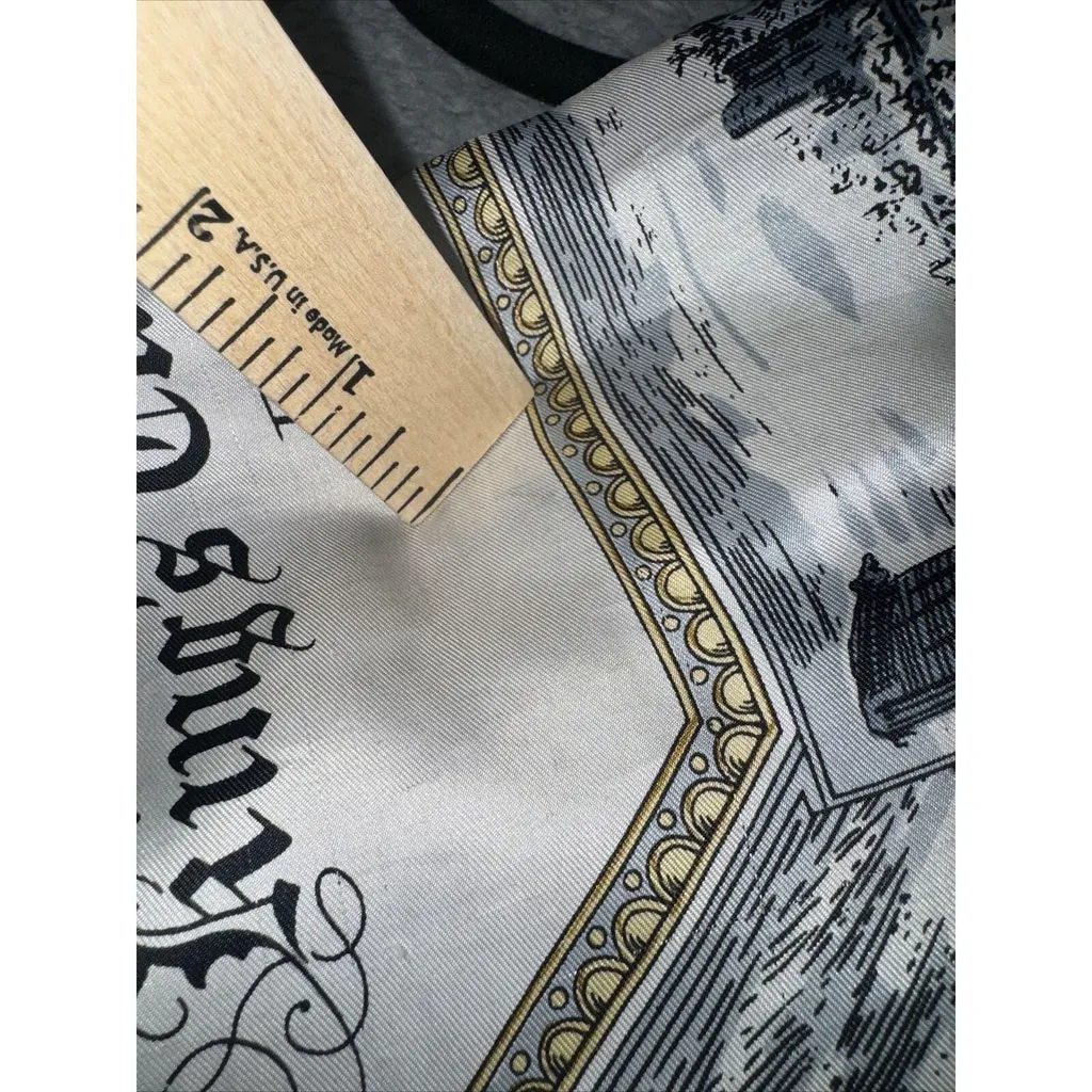 Vintage BOMBER JACKET OLD WORLD GRAPHIC SCARF MATERIAL ‼️‼️‼️ Red Size L - Image 11