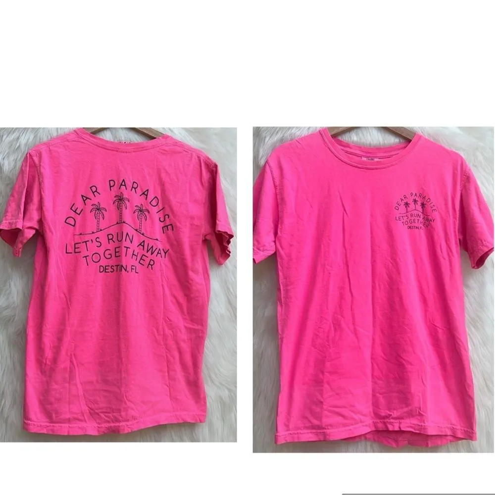 Comfort Colors Destin FL dear paradise let’s run away together T-shirt - Image 2