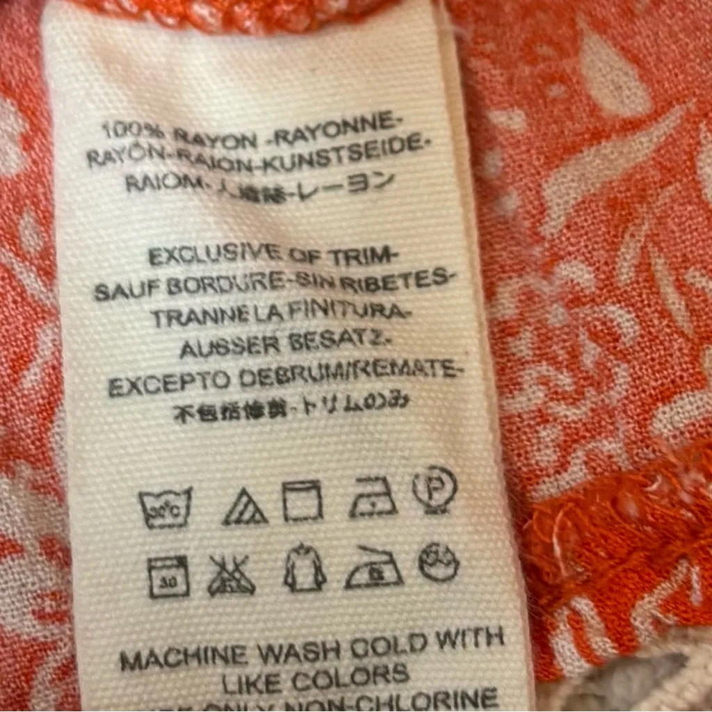 Free People Talk About It Tunic Top‎ Coral POP Boho Size Medium M - Image 9