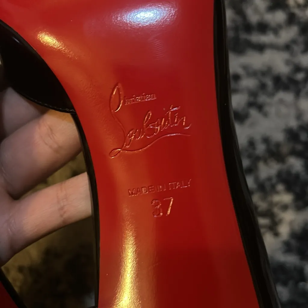 Christian Louboutin Iriza Dorsay Heel Black size 37 - Image 5