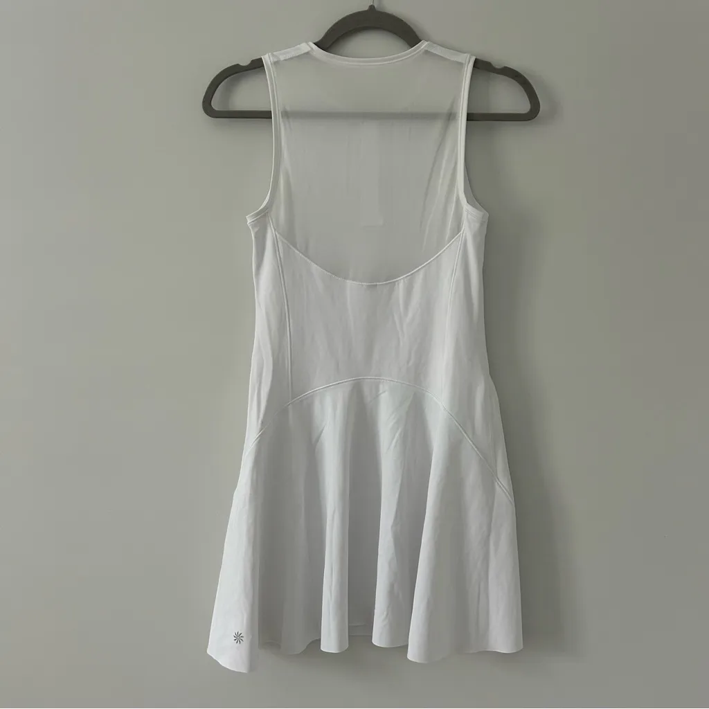 Athleta Match Point White Sleeveless 1/2 Zip Tennis Golf Dress XS - Image 3