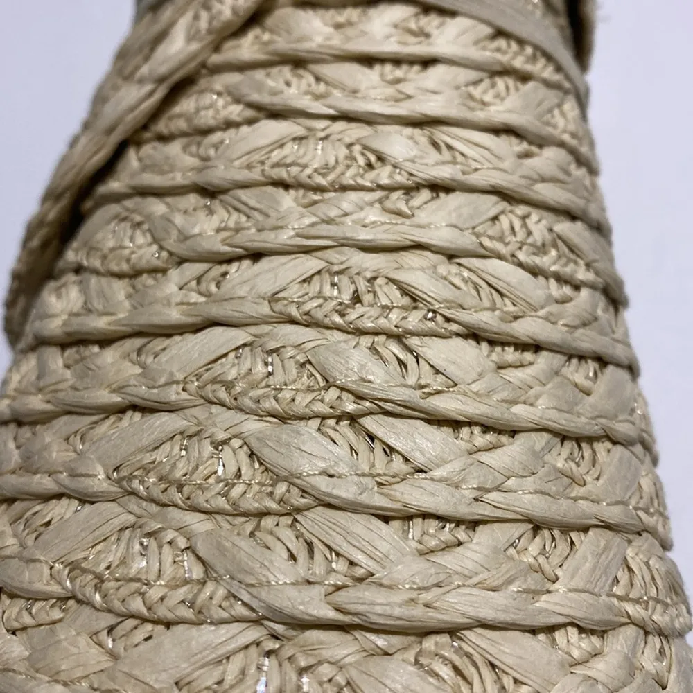 Adjustable Straw visor hat tan natural NWT target packable beach pool - Image 5