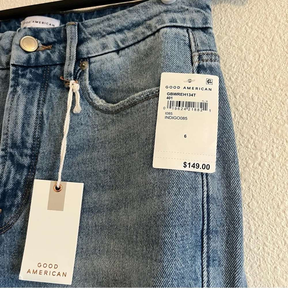 NWT Good American Women's Good Boy Wide Release Hem Jeans Size 6/28 - Image 9