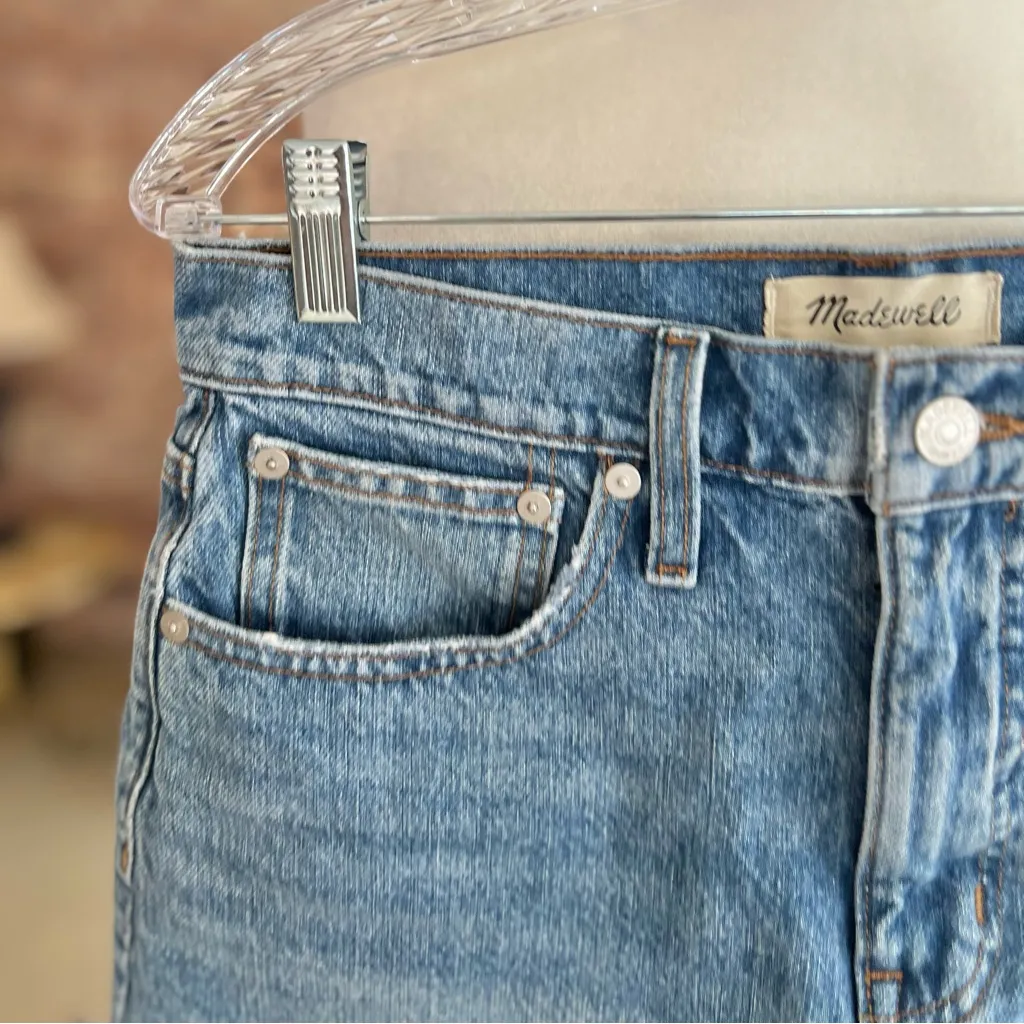 Madewell Relaxed Denim Shorts Fray Hem Cutoffs Distressed High Rise 25 Whiskered - Image 2