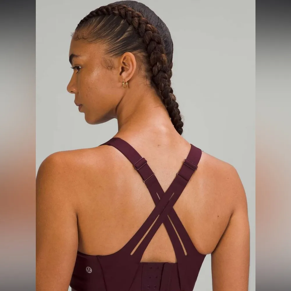 Lululemon AirSupport Bra – High Support Running Bra – 34D – Cassis / Red Merlot - Image 2