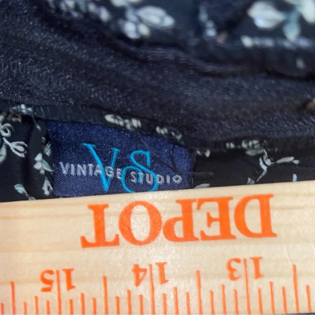 Vintage Studio black and white micro floral print a - Image 5