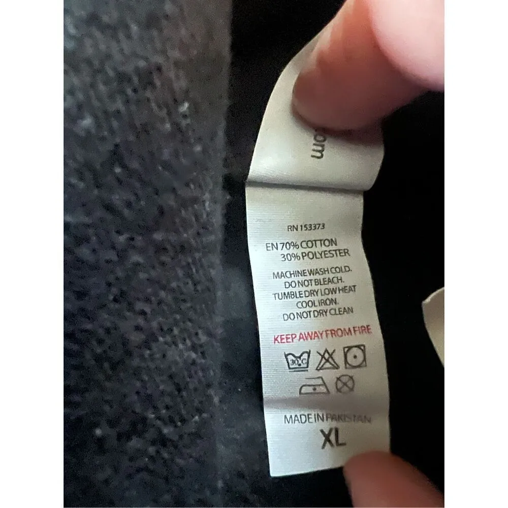 NWT! MTN GRL Wyoming Black Gold Glitter Floral Hoodie Women's XL - Image 5