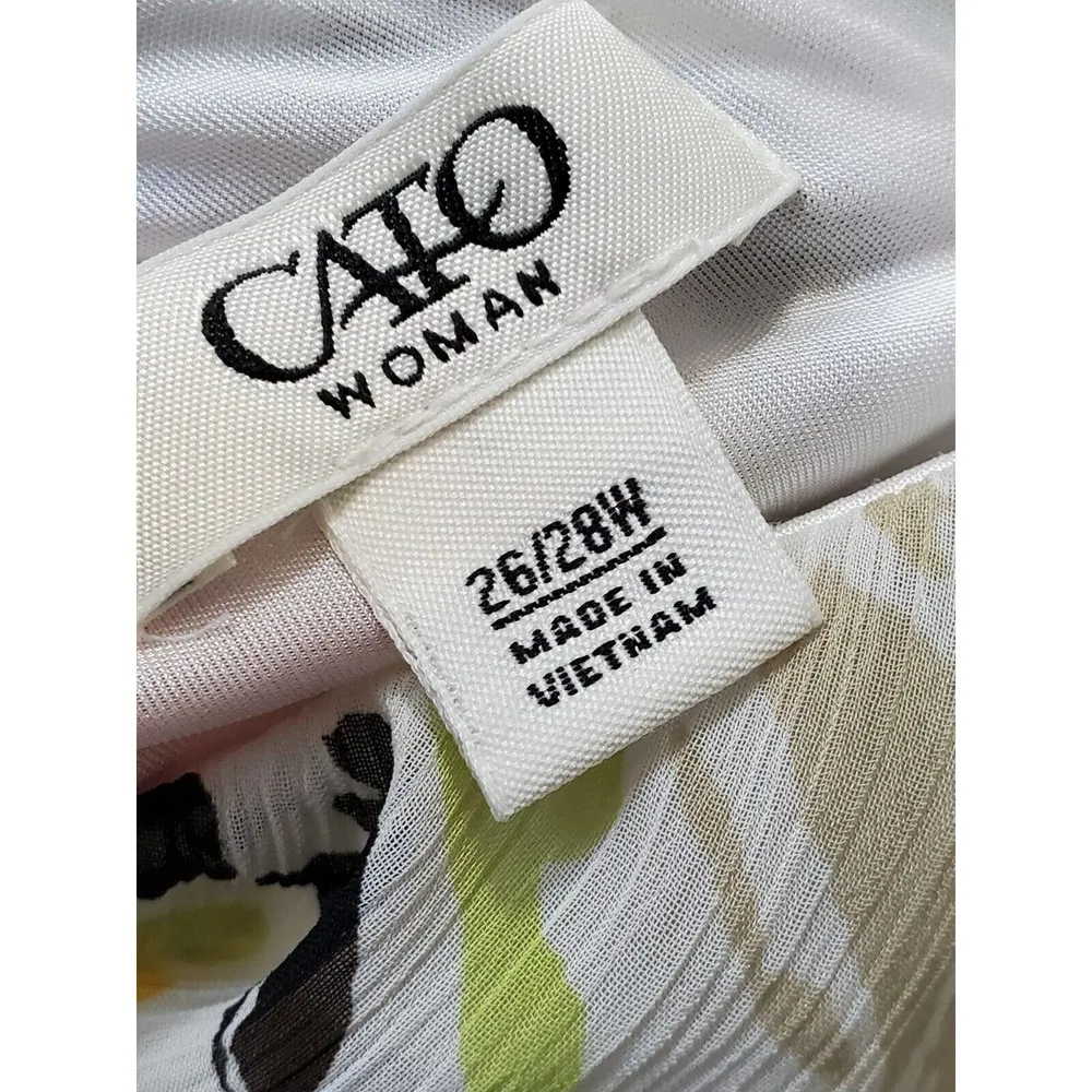 Cato Women's Multicolor 100% Polyester Straight Casual Knee Length Skirt 26/28W - Image 5