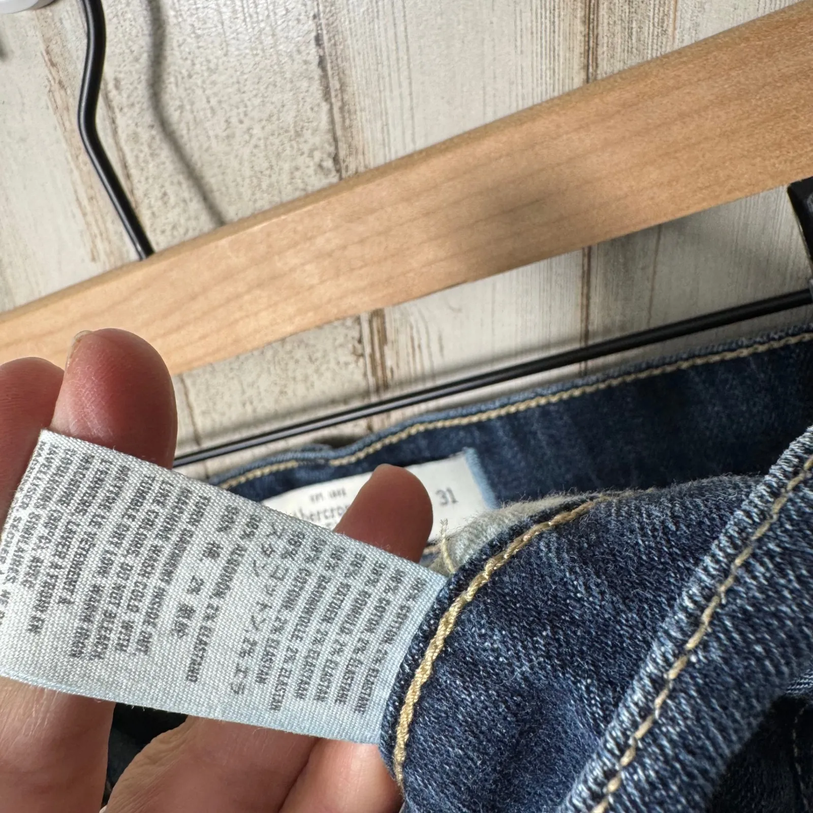 Abercrombie & Fitch Vintage Y2K Dark Denim Mini Micro Shorts Womens Size 12/31 - Image 6