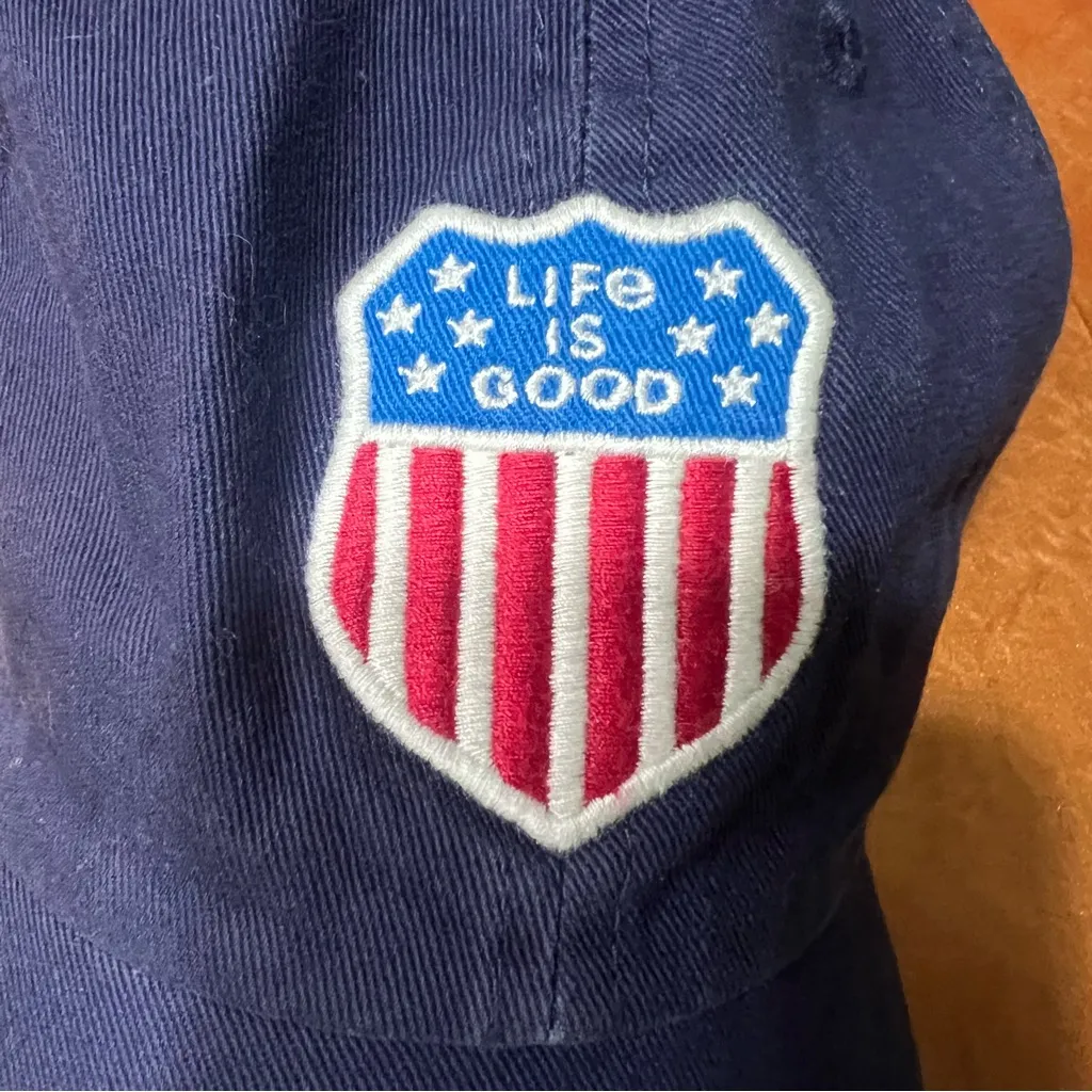 Life Is Good Cotton adjustable Cap USA Patriotic Logo Navy blue - Image 2
