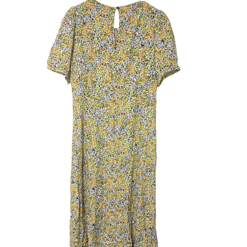 Nobody's Child Size 12 Multi Color Floral Clover Midi Dress Jonie Ditsy NEW Green - Image 7