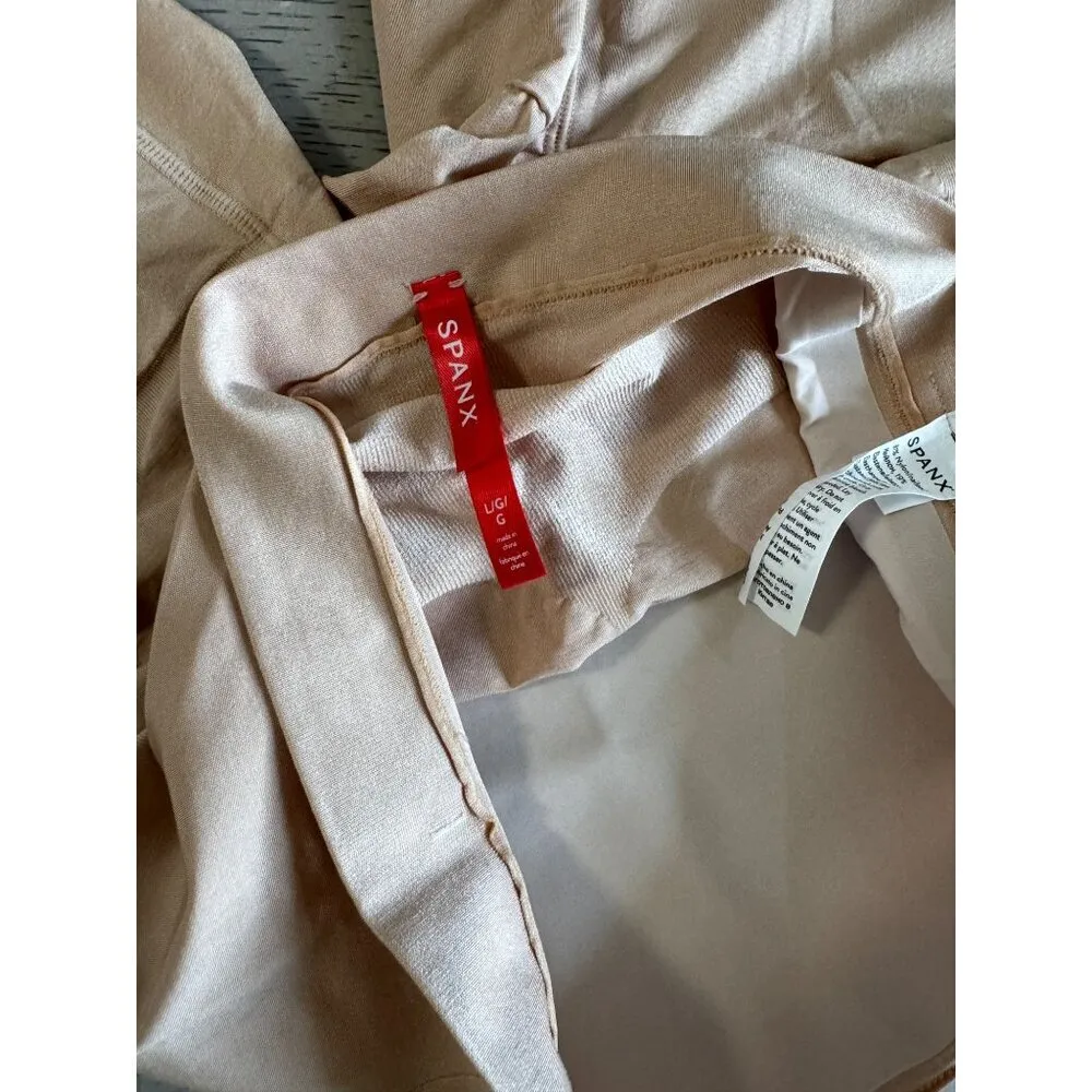 SpanxOnCore High-Waisted Mid-Thigh Short SOFT NUDE size large - Image 4