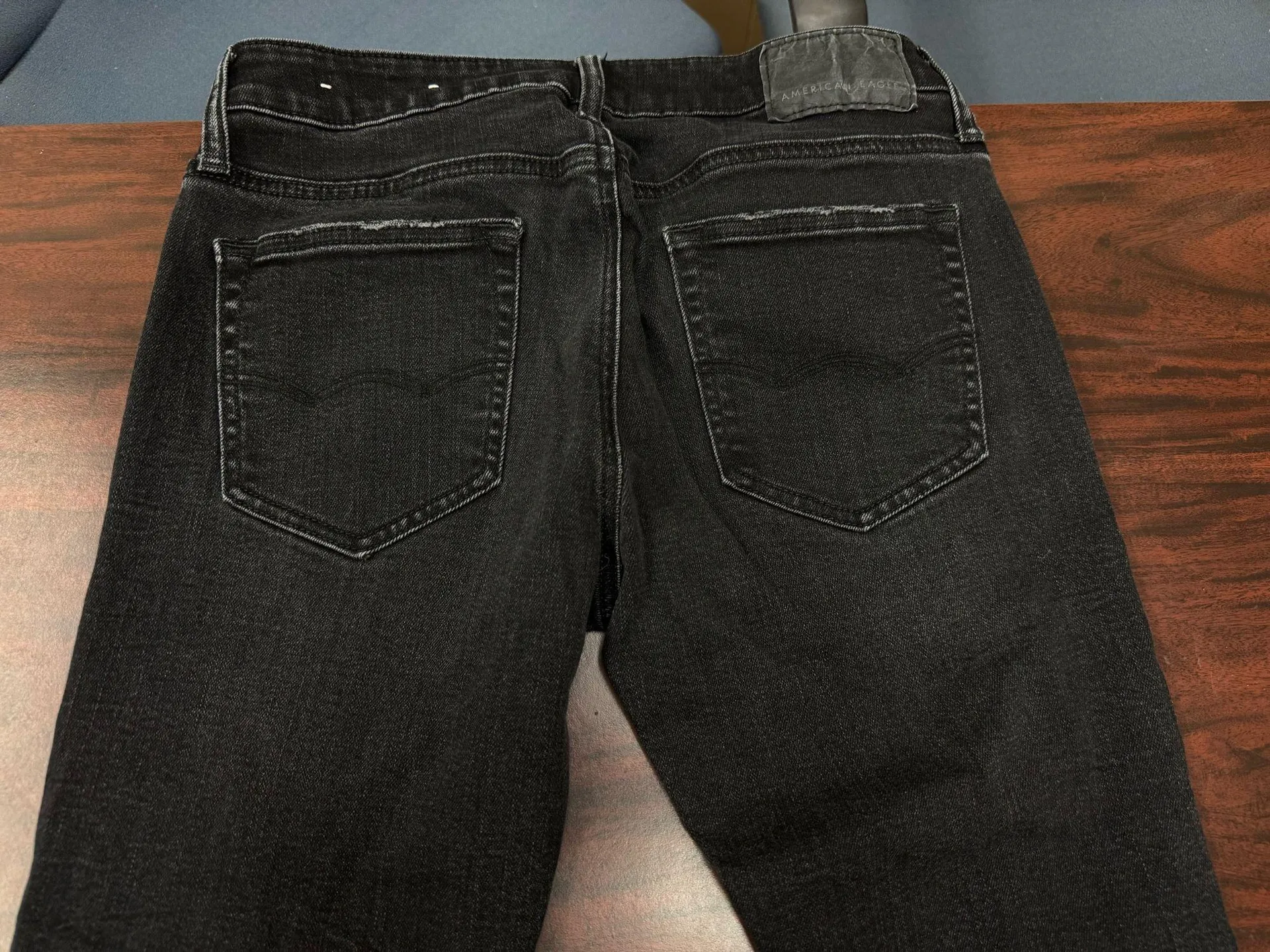 American Eagle Men’s Black Distressed Flex Black Jeans Size 30x32 - Image 4