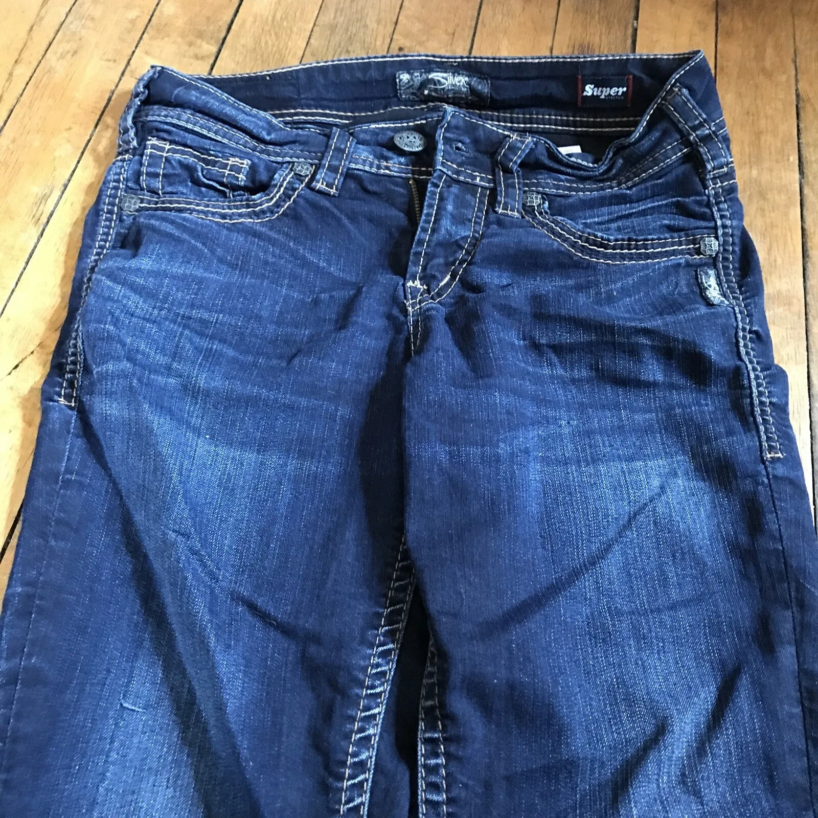 Silver Jeans Woman's Suki Mid Rise Capri Jeans Cropped Super Stretch W28 L22.5” - Image 6