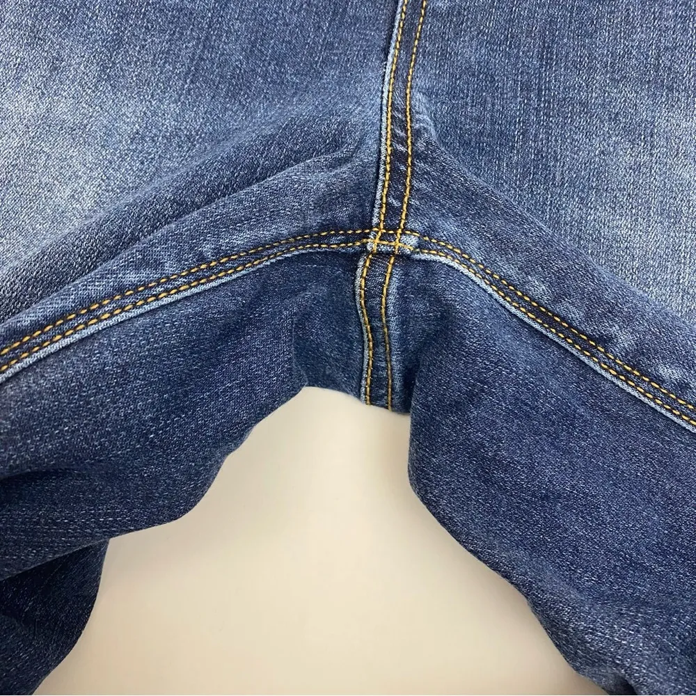 SPANX Distressed Ankle High Rise Skinny Jeans: Medium Wash - Image 11