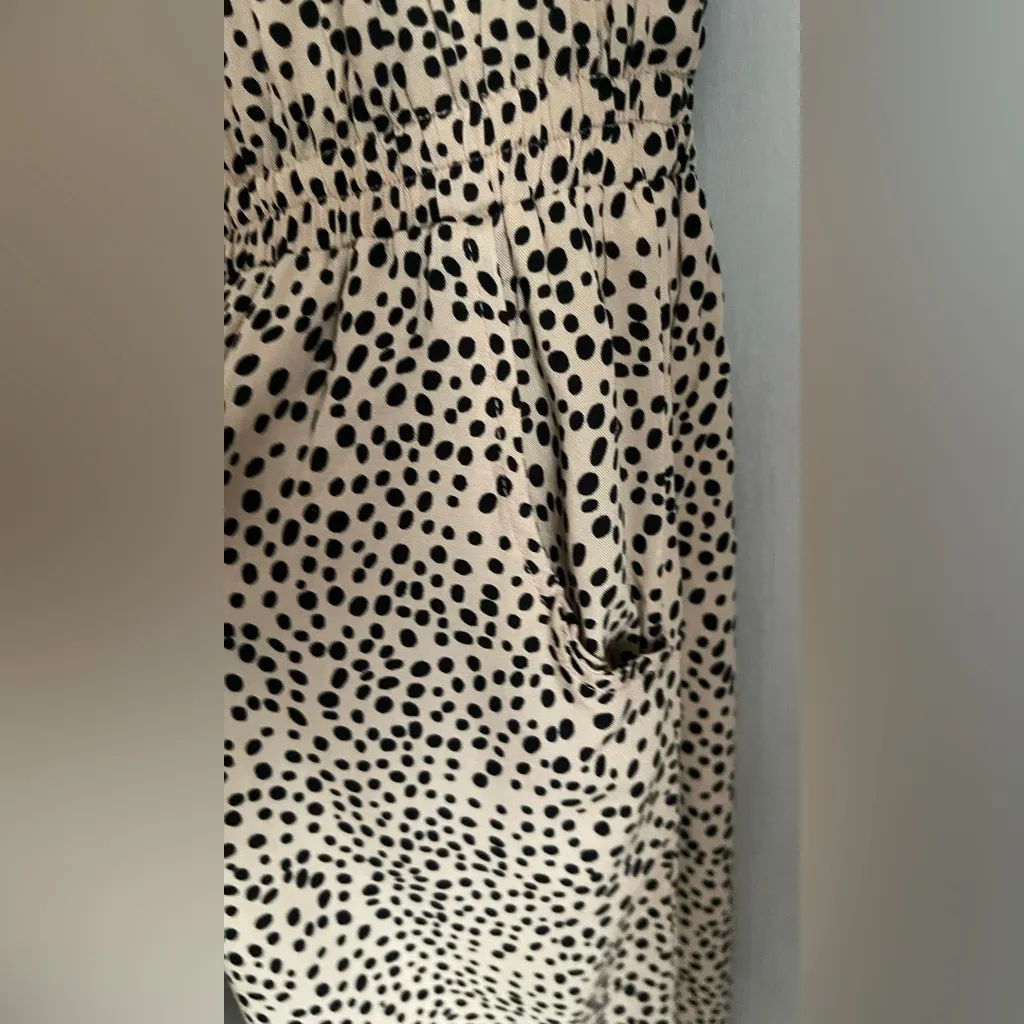 Anthropologie Tan Off-Shoulder Jumpsuit - Image 9