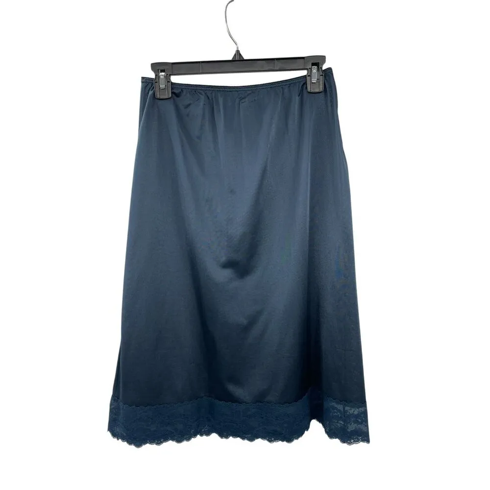 Vintage Lorraine Half Slip Womans Tall Med Used Dark Blue Size undefined - Image 13