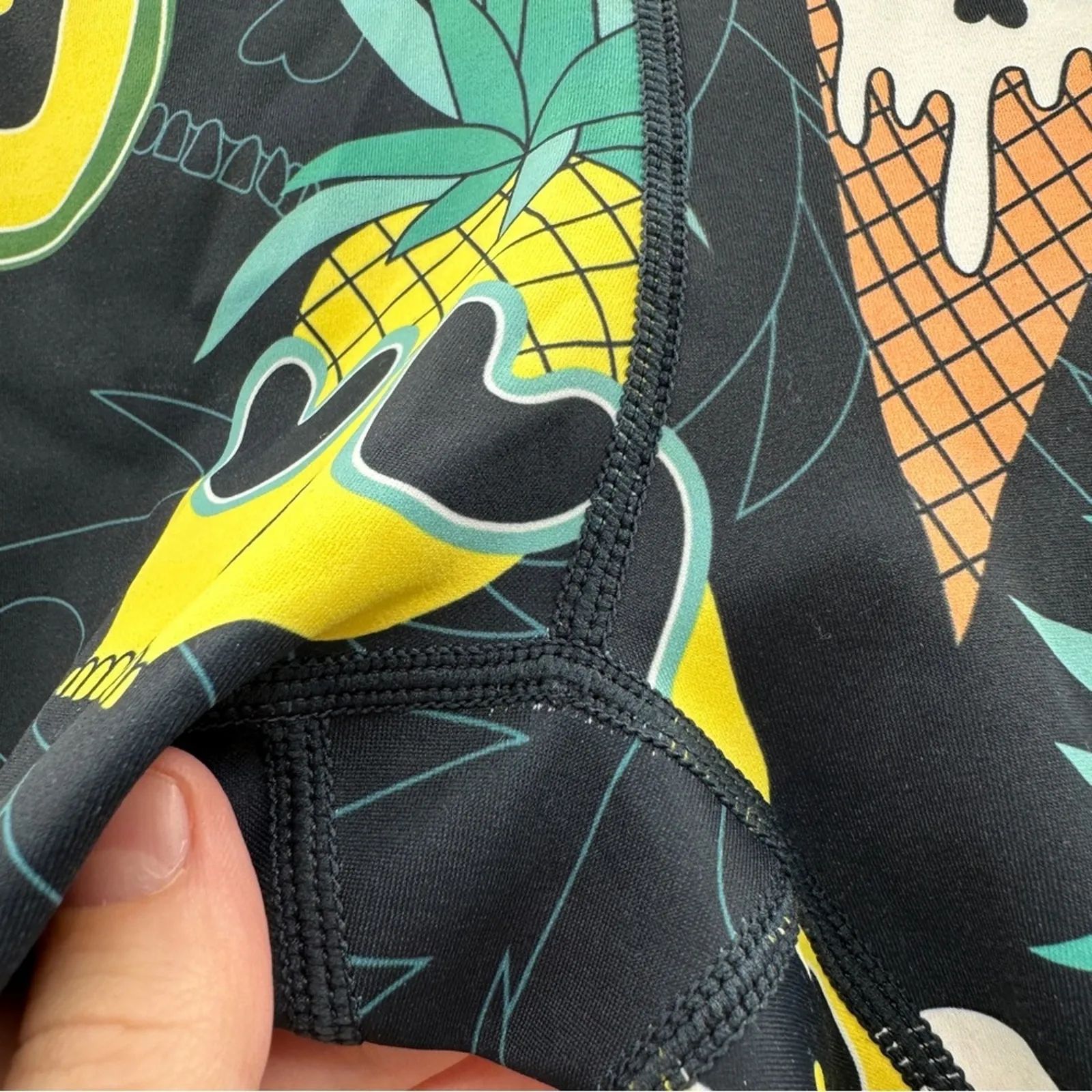 Constantly Varied‎ Gear CVG Ice Cream Skulls Capri Crossfit Leggings Sz L Black Size L - Image 8