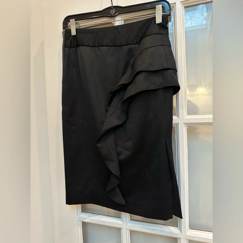 Vintage L.A.M.B Gwen Stefani Wool Y2K Punk Glam Rock Goth Ruffle Skirt Size 2 XS - Image 4