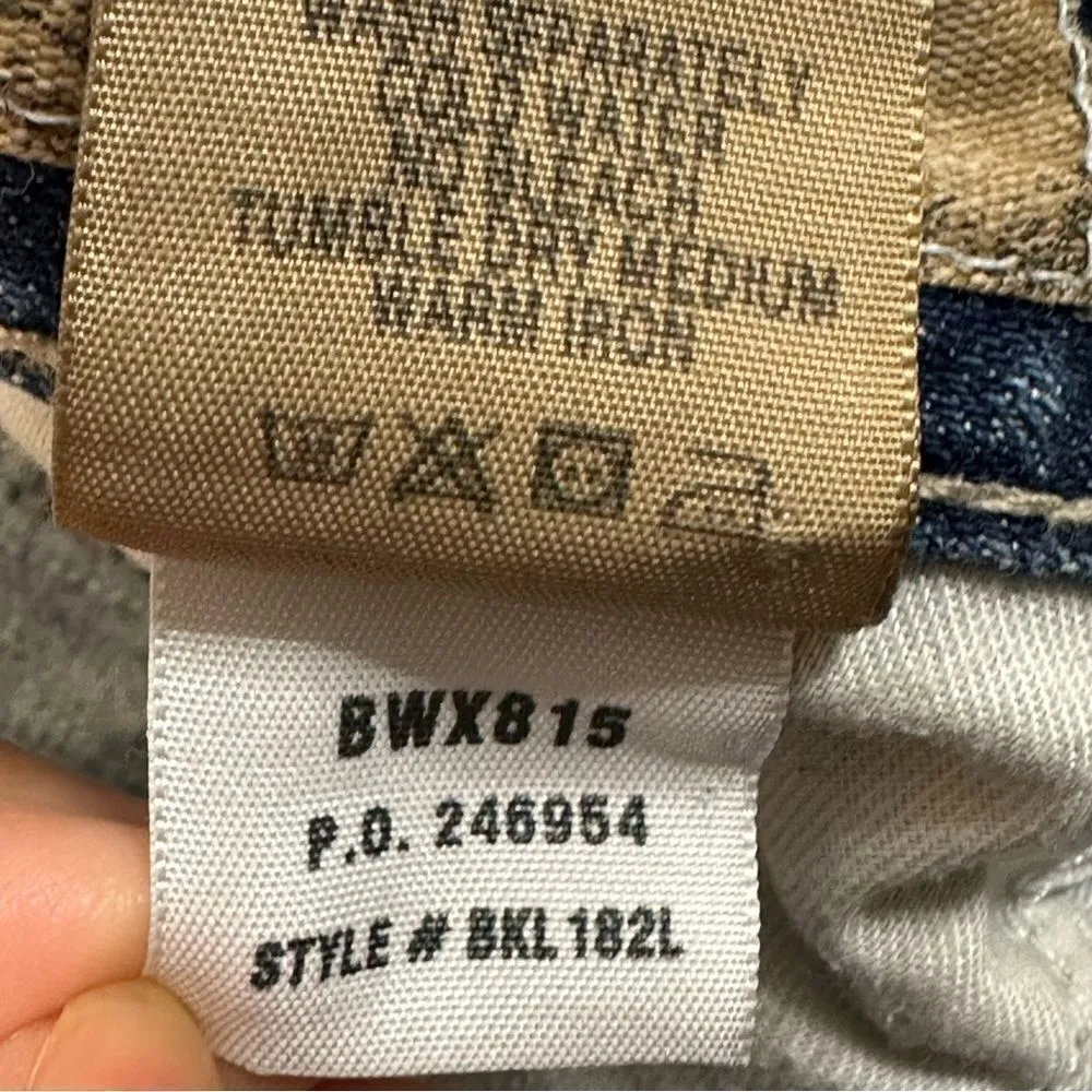 BKE Buckle Jeans Women's 30x33 1/2 Hannah Stretch Western Biker Denim BKL182L - Image 10