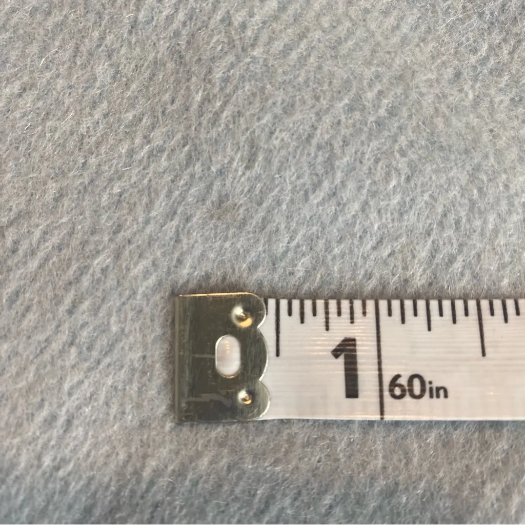 Lafayette 148 New York Blue Single Breasted Pea Coat Angora, Silk, and Wool Size 14 - Image 16