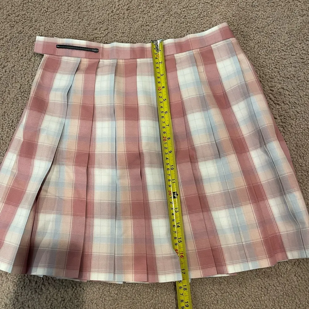 FRUIT SUGAR (Junior) Pleated Checkered Plaid Pink Mini Skirt Size undefined - Image 6