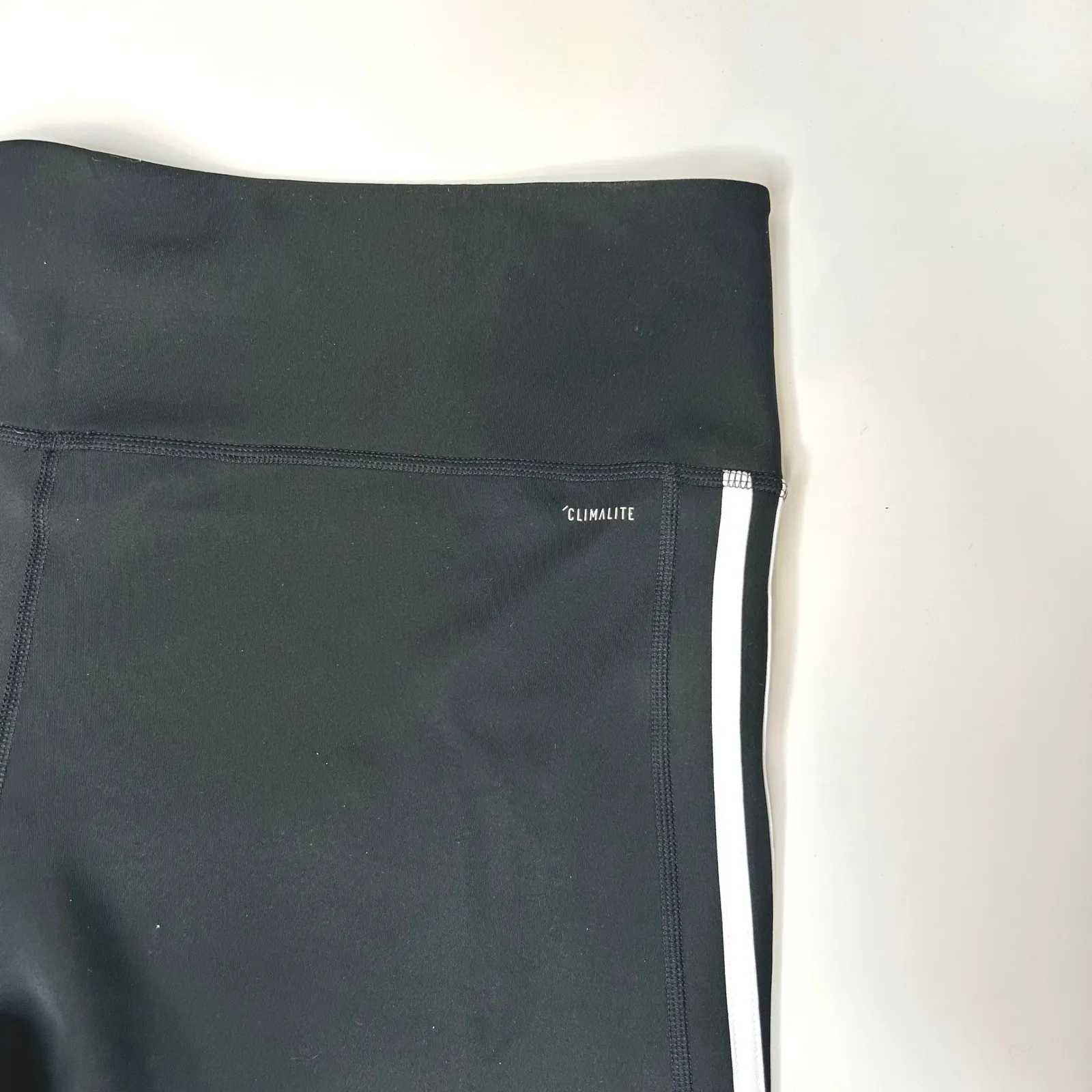 Adidas NWT 2XL Black Climalite Training Shorts 3 Stripe Athletic Performance - Image 2