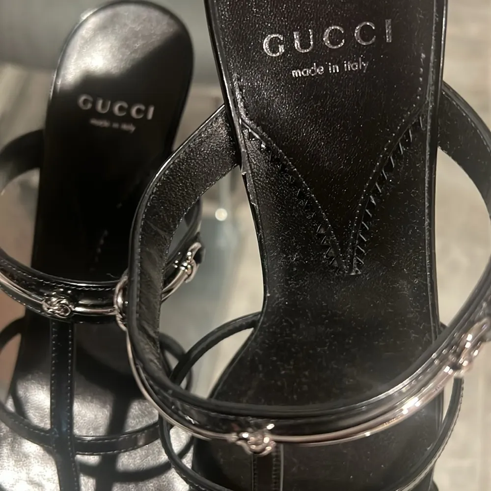 Gucci Divine Horsebit-Detailed Leather Mules 1000 Nero Size 39.5 +DustBags - Image 8