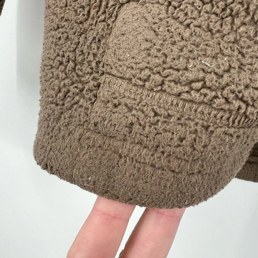 Marmot women's brown fuzzy sherpa full zip up jacket coat outdoor size small - Image 10
