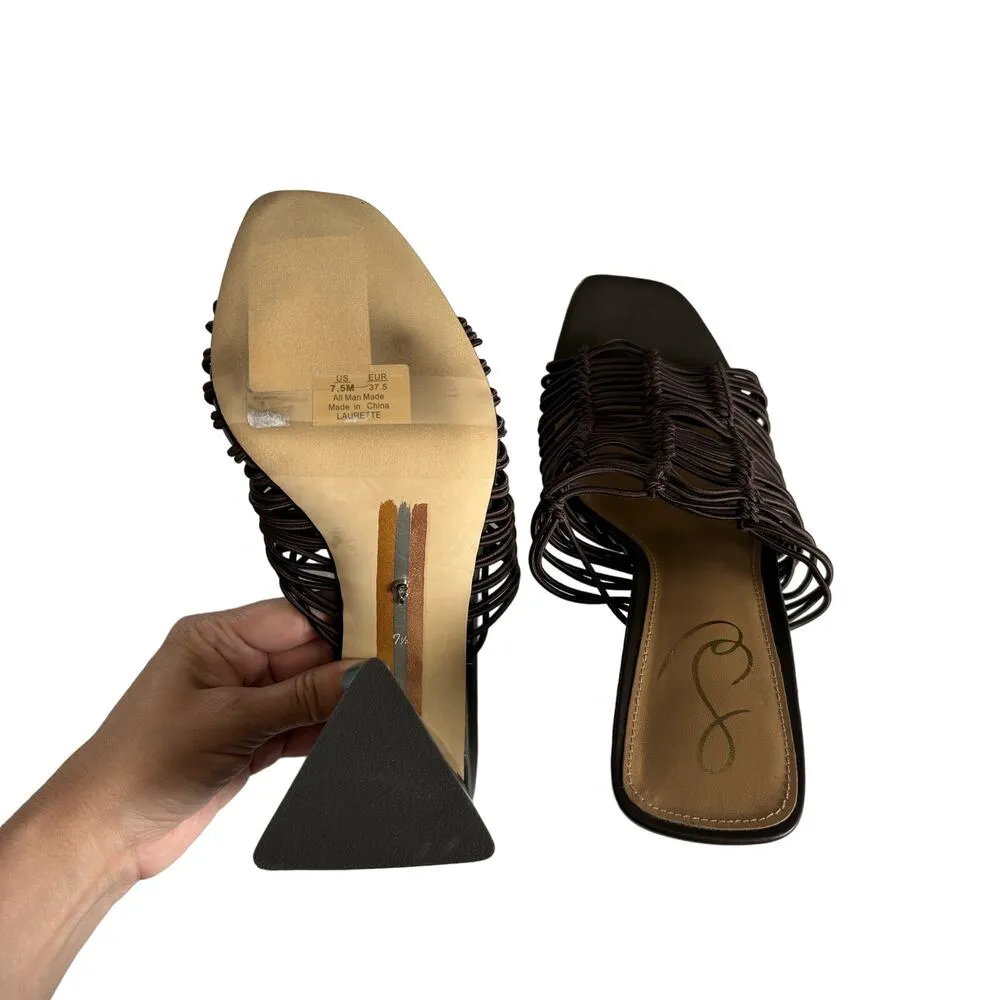 Sam Edelman Women's Laurette Dark Brown Strappy Block Heel Sandals Size 7.5 - Image 7
