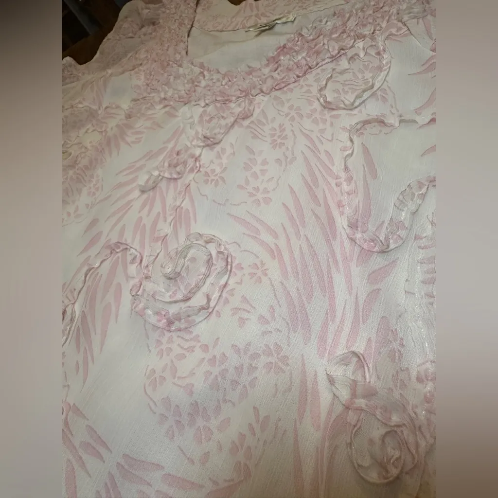 Sophie Max Women’s Floral Sheer Top-Large - Image 5