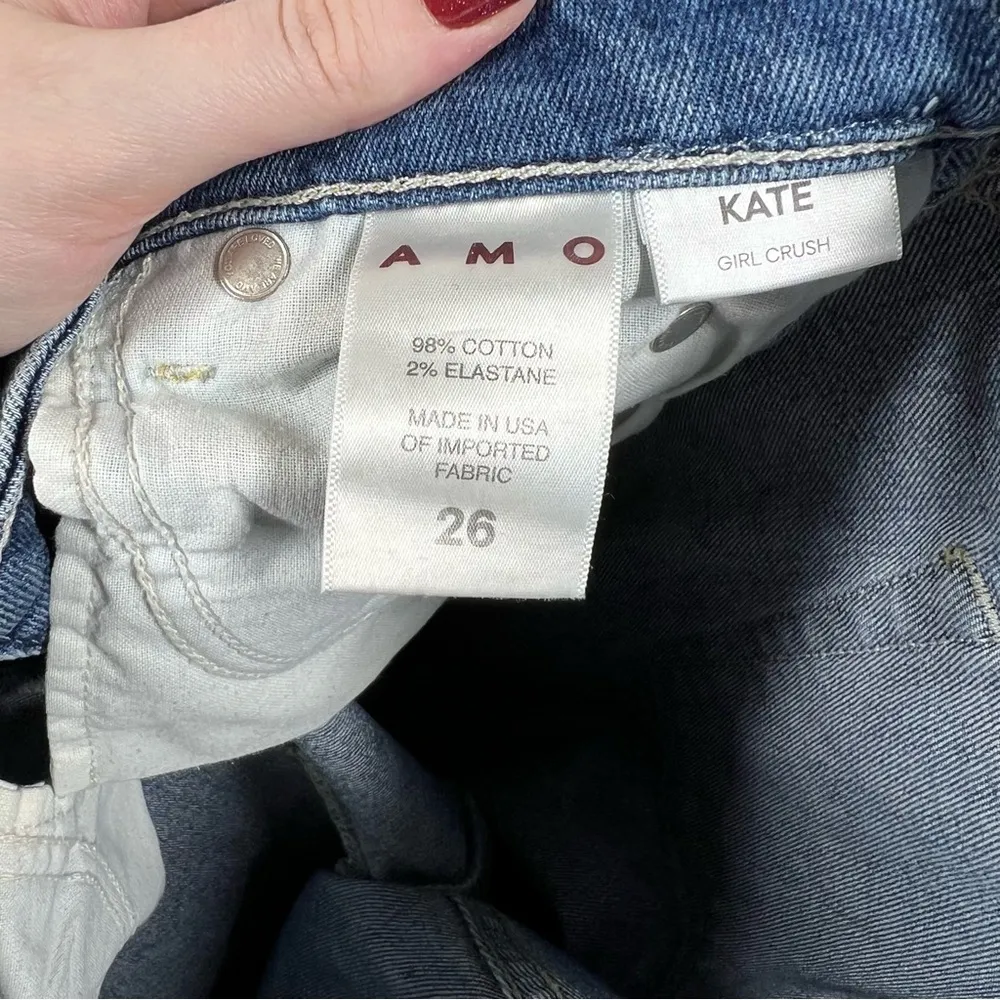 Amo‎ Dark Wash Kate Girl Crush Slim Ankle Jeans Blue Size 26 - Image 6
