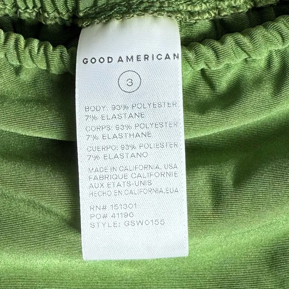 Good American Swim Bottom Women Green Tiny Ties Bikini Size 3/Large - Image 5