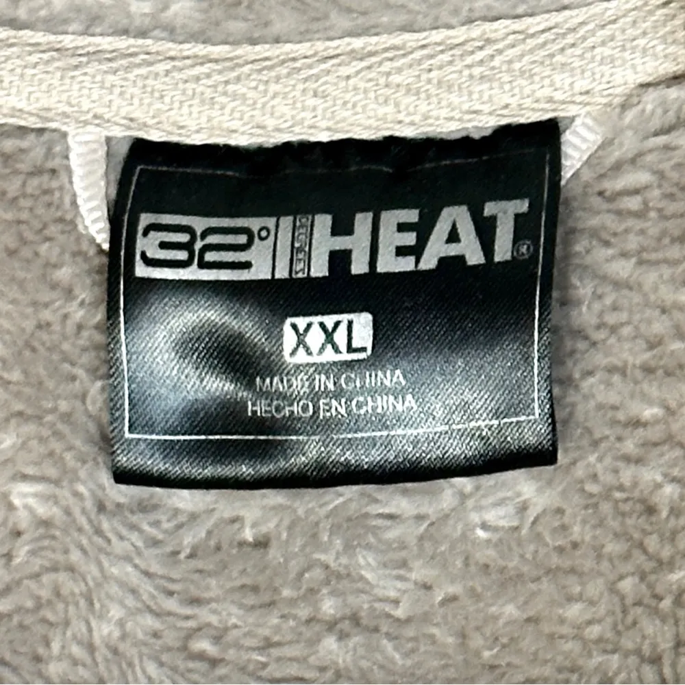 32 Degrees Heat Plush Fleece Full Zip Jacket XXL Beige Women's Soft Outerwear - Image 4