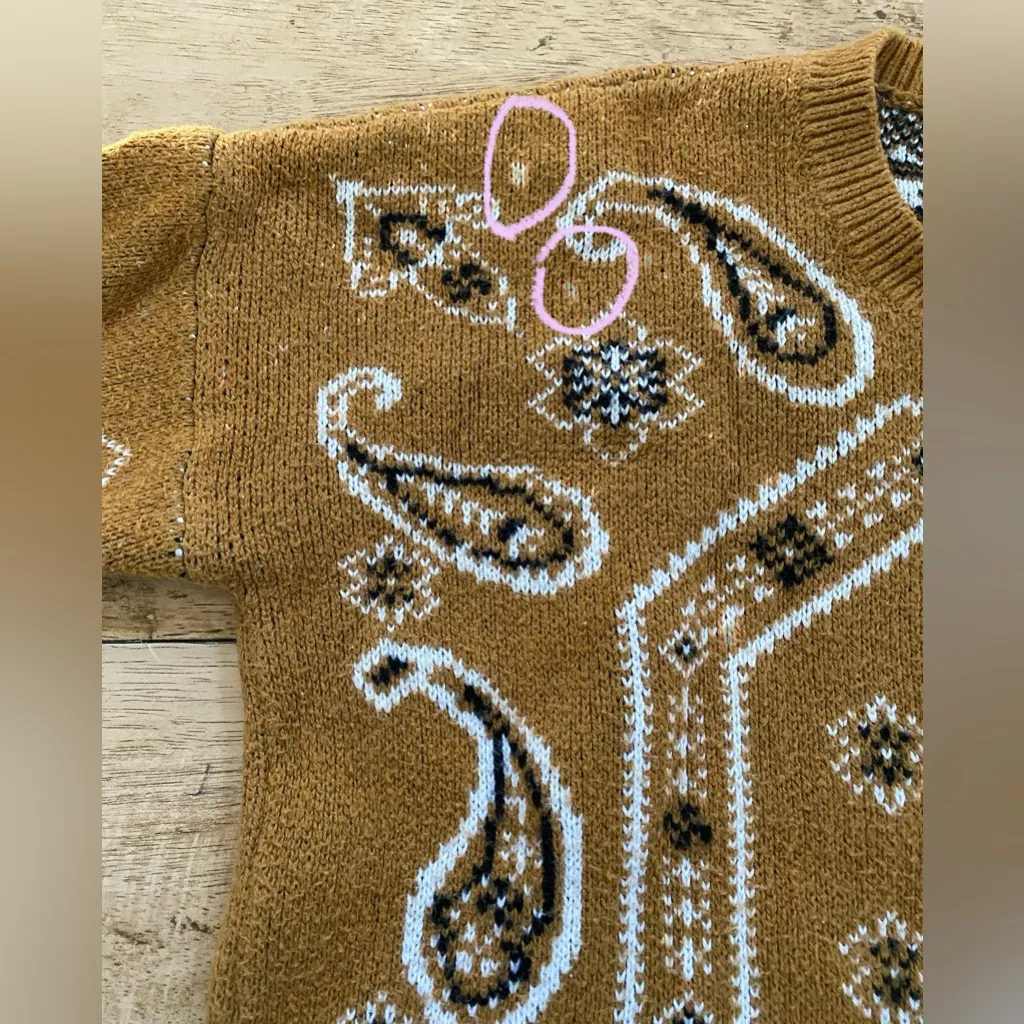 Madewell Women’s‎ Sz M Bandana Pullover Sweater - Image 14