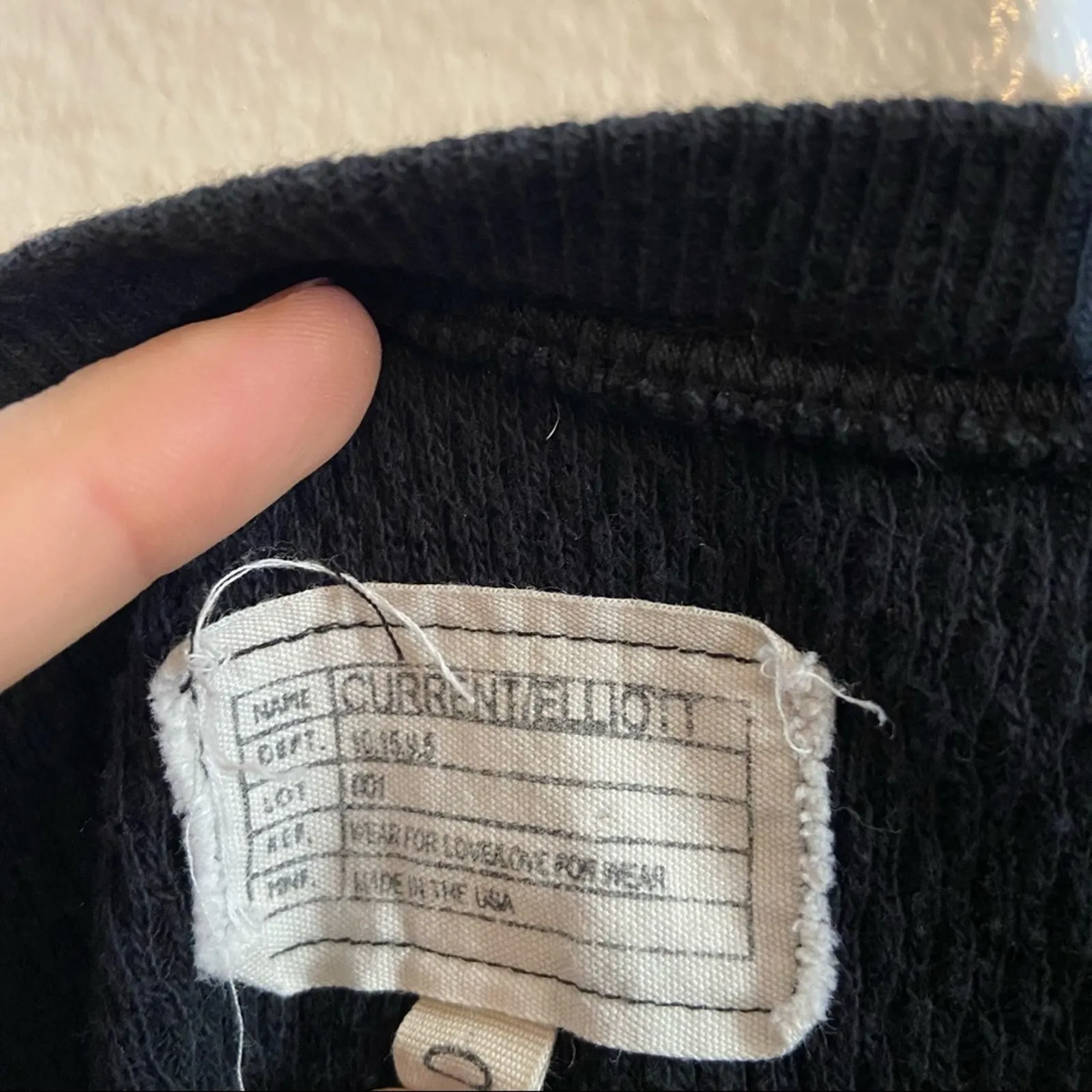 Current/Elliott Thermal Long Sleeve Gold Side Zip Black 0 XS - Image 3