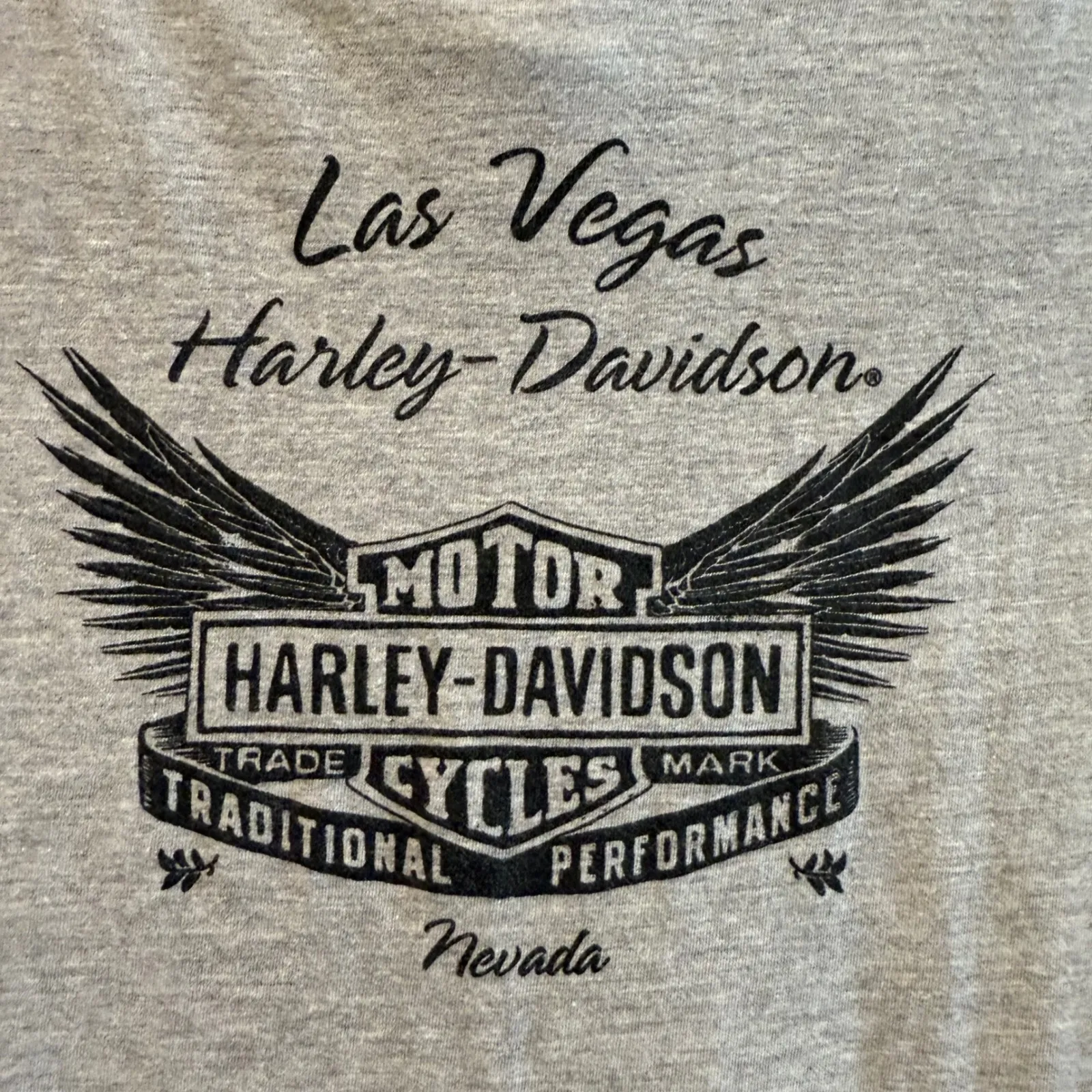 Harley Davidson Womens Gray Graphic T Shirt Motorcycle Biker Tee Medium - Image 6