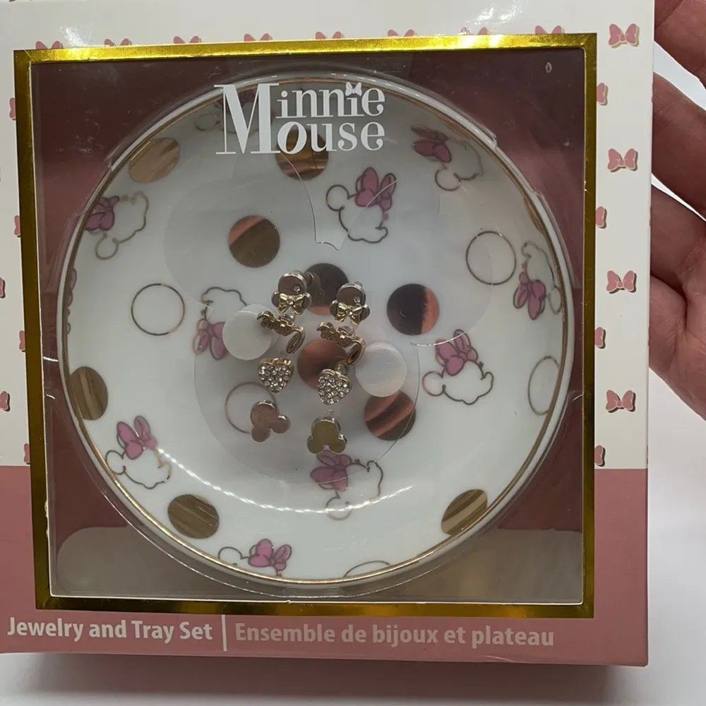 Disney Parks Minnie Mouse Jewelry and Tray Set NEW!!! - Image 2