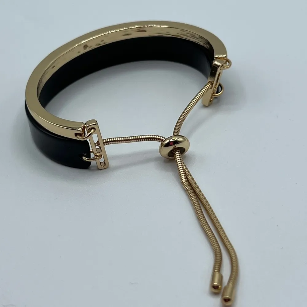 Alfani Double-Row Slider Bracelet in Gold-Tone & Black NWOT - Image 3