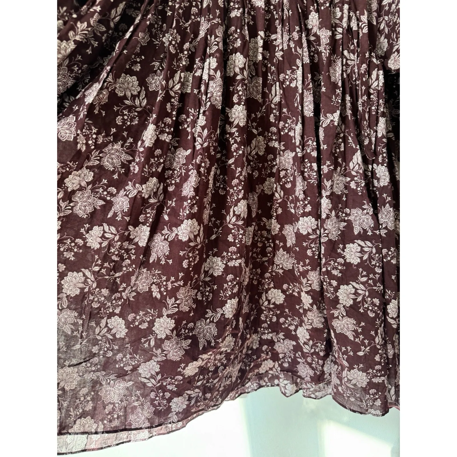 NWT Madewell Splitneck Puff Sleeve Floral Mini Dress Size XXS - Image 7