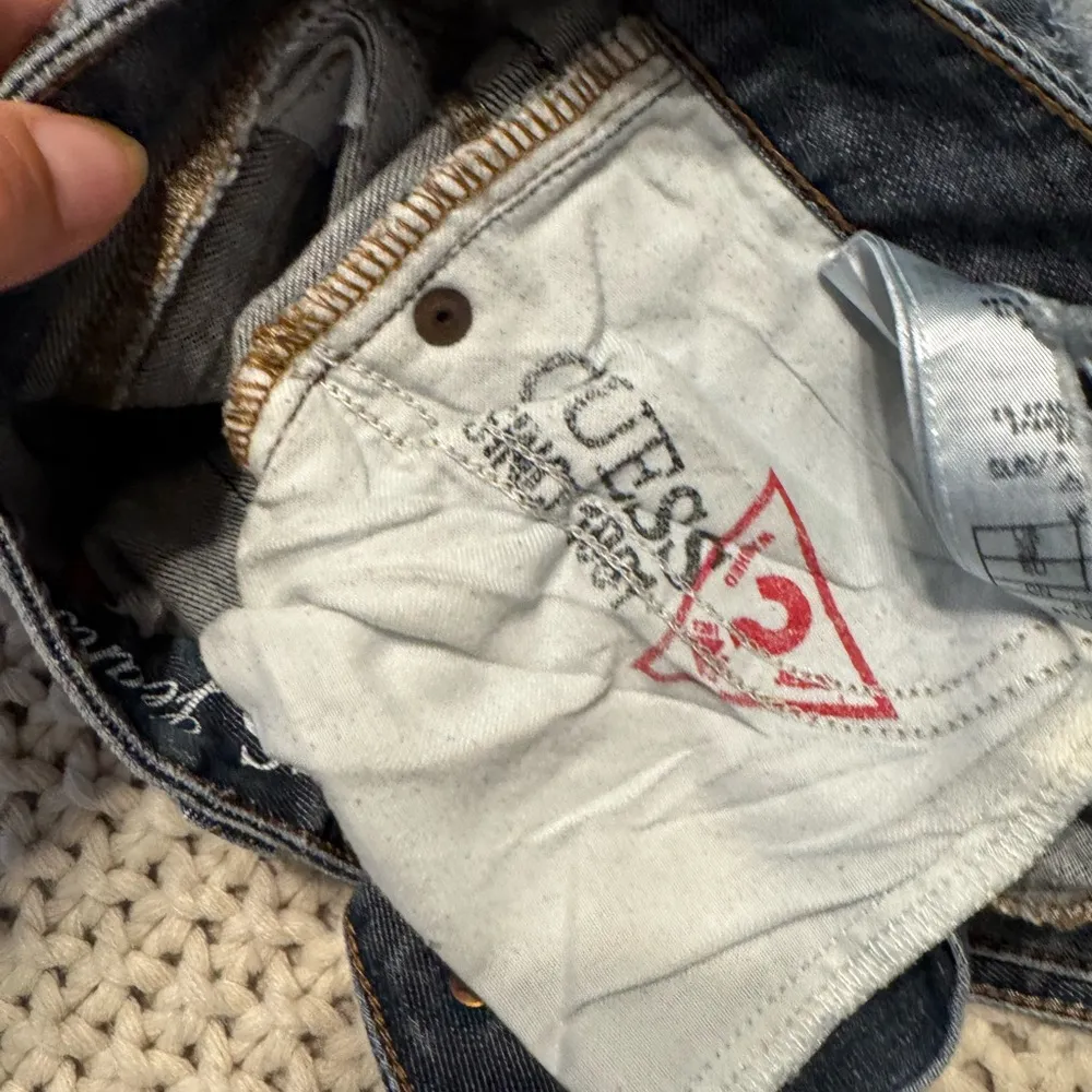 Guess Blue FLIRTY Distressed Jean Shorts 29 - Image 9