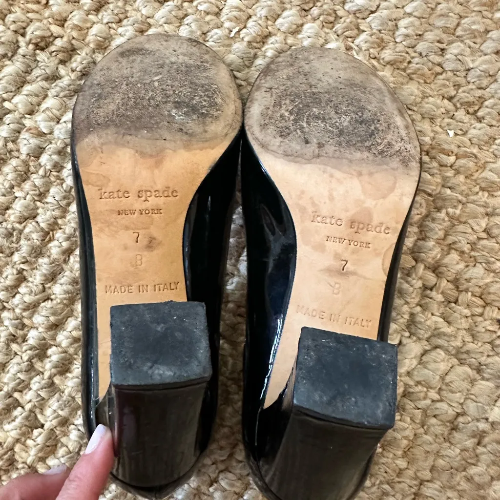 Kate Spade Black Patent Leather Mary Jane Heels - Image 6