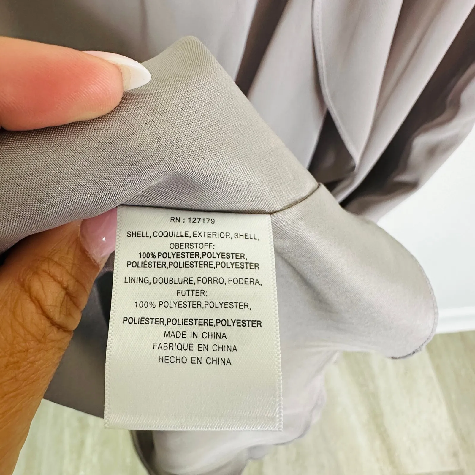 Jenny Yoo Ensley Bridesmaid dress Women's 10 gown in Opal Gray luxe chiffon - Image 4