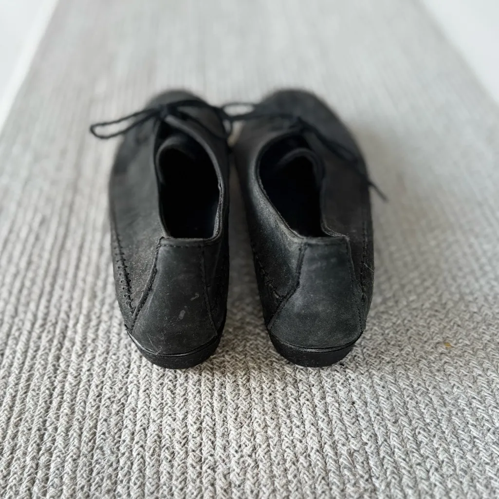 Vintage Dexter Black Woven Leather Flat Tie Oxfords Loafers Size 7.5 - Image 3