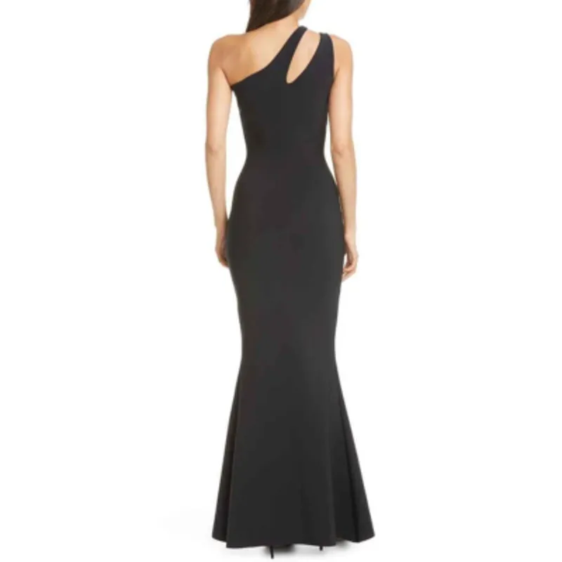 Chiara Boni Le Petite Robe Costanza Maxi Dress Formal Gown Black Size 48 / 12 - Image 3