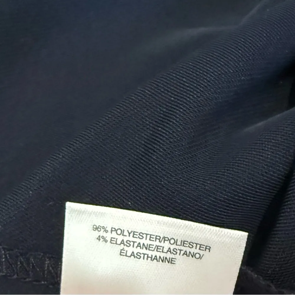 Jones New York‎ Stretch Dress Size 4 Gold tone buttons Navy - Image 4