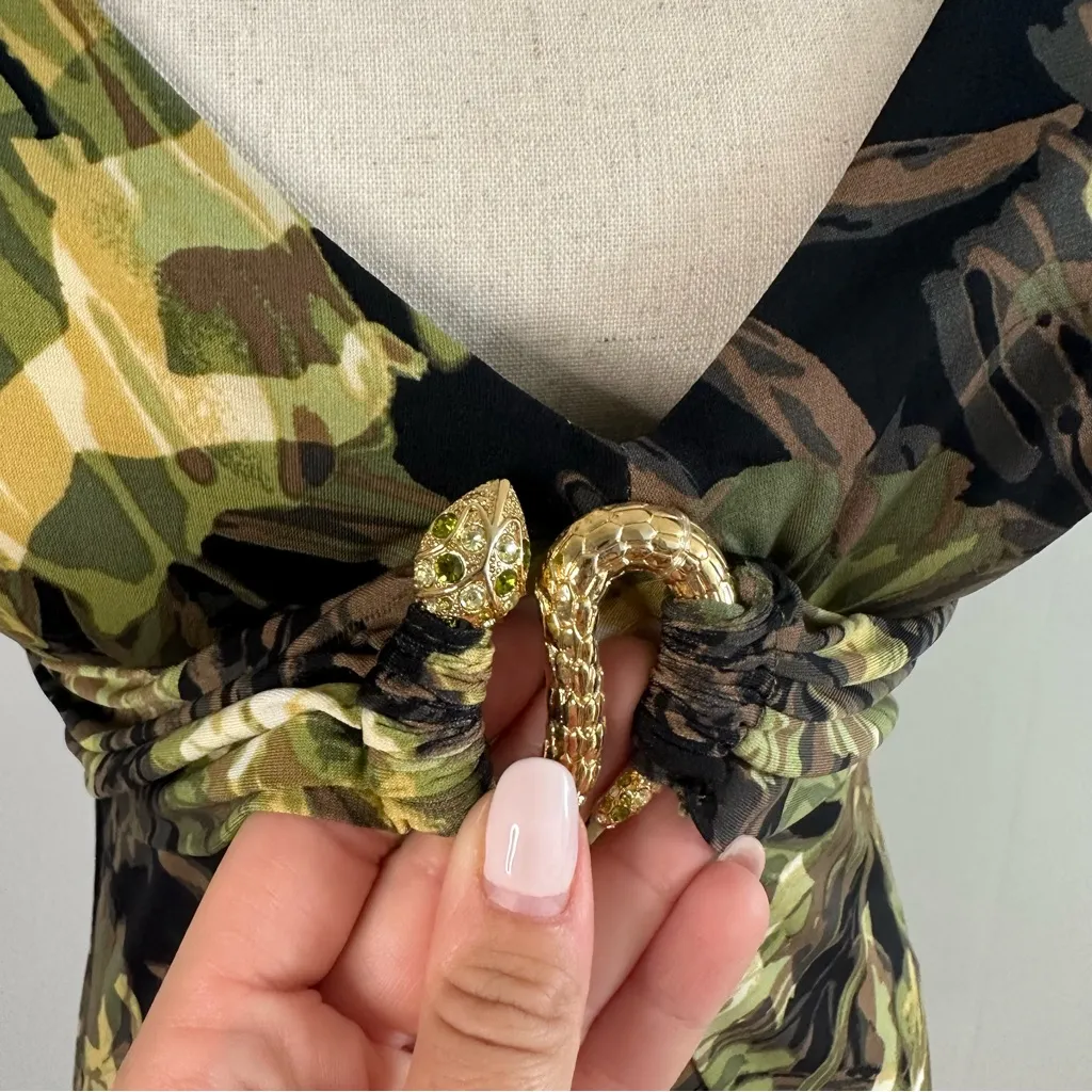 Vintage Cache Snake Charmer Embellished Cami Top Size M - Image 5